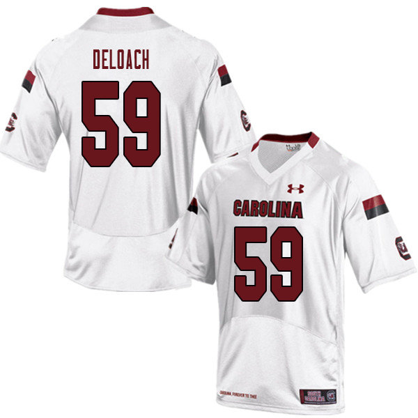 Men #59 Alex DeLoach South Carolina Gamecocks College Football Jerseys Sale-White